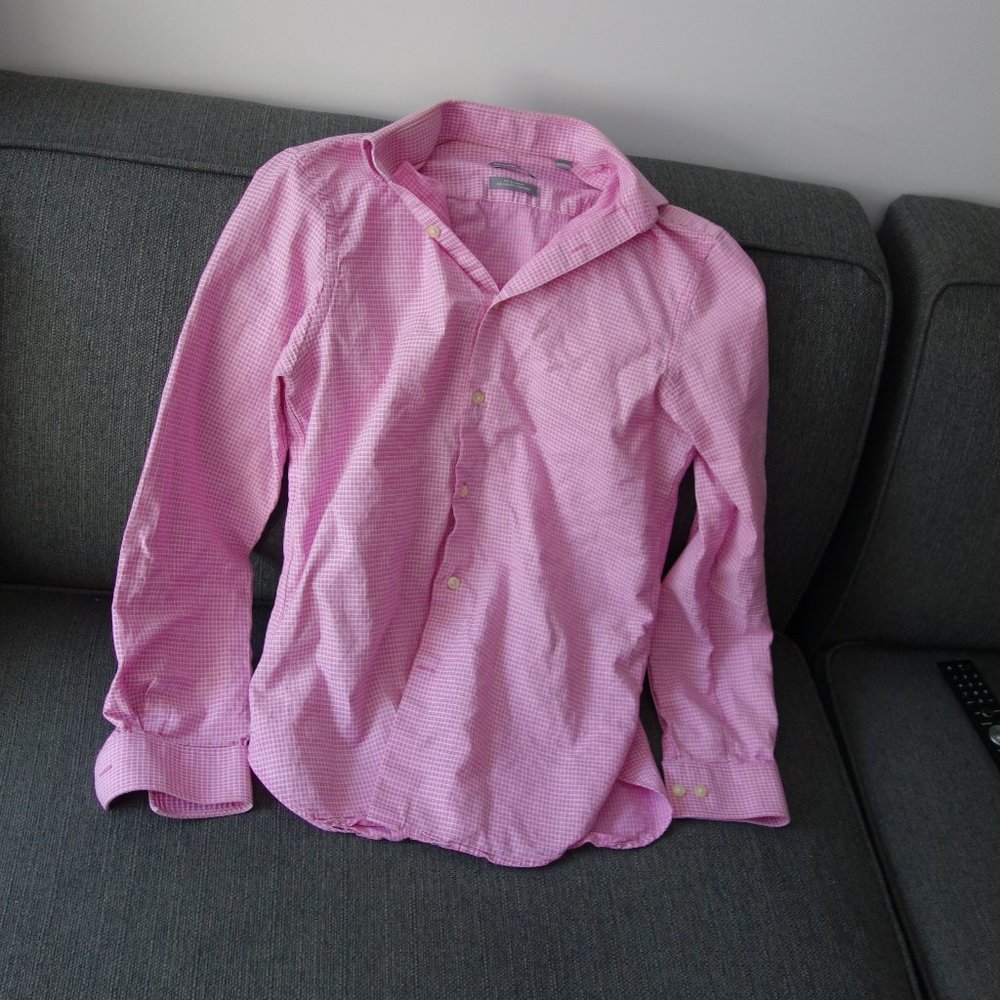 Michael Kors MK Slim Fit Pink Dress Shirt Size 14.5 32/33